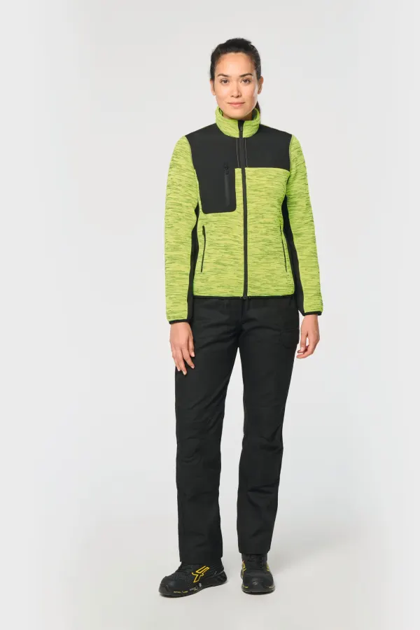 Veste recyclée en polytricot femme porté — vue 2