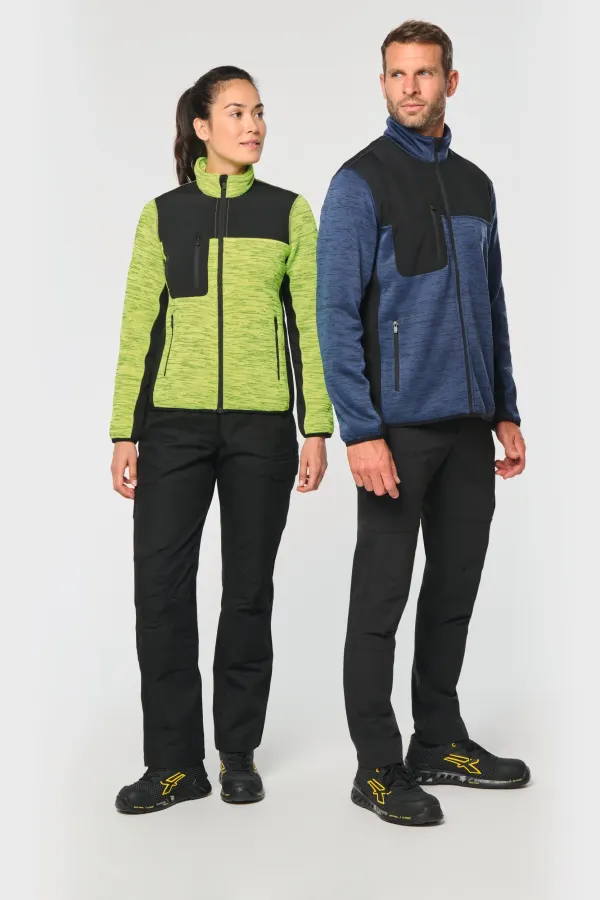 Veste recyclée en polytricot homme porté — vue 4
