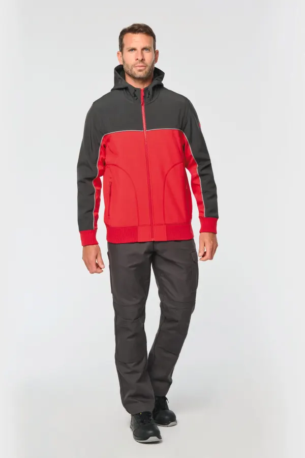 Veste softshell 3 couches BIONIC-FINISH® ECO unisexe porté — vue 3