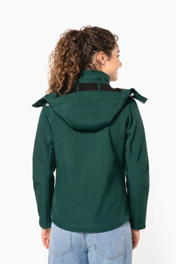 Veste softshell à capuche amovible femme porté — vue 1