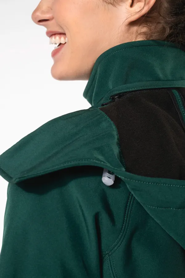 Veste softshell à capuche amovible femme porté — vue 3