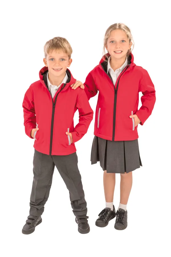 Veste Softshell Capuche Enfant porté — vue 1