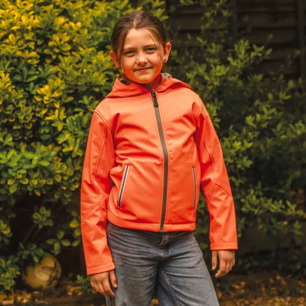 Veste Softshell Capuche Enfant porté — vue 2