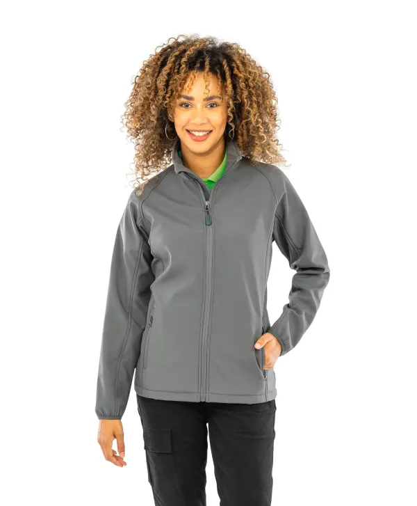 Veste softshell femme recyclée porté — vue 1