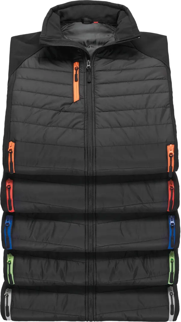 Veste softshell rembourrée black compass recyclée porté — vue 3
