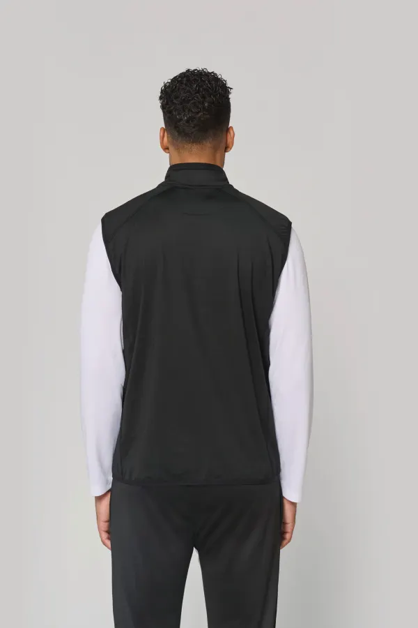 Veste sport bi-matière sans manches unisexe porté — vue 1