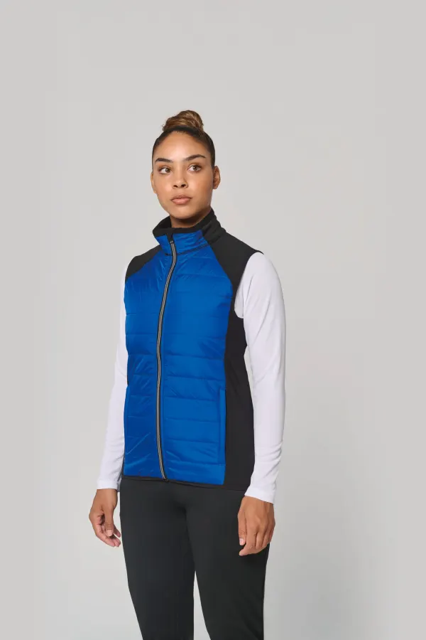 Veste sport bi-matière sans manches unisexe porté — vue 2