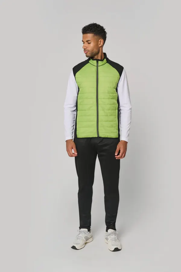 Veste sport bi-matière sans manches unisexe porté — vue 4