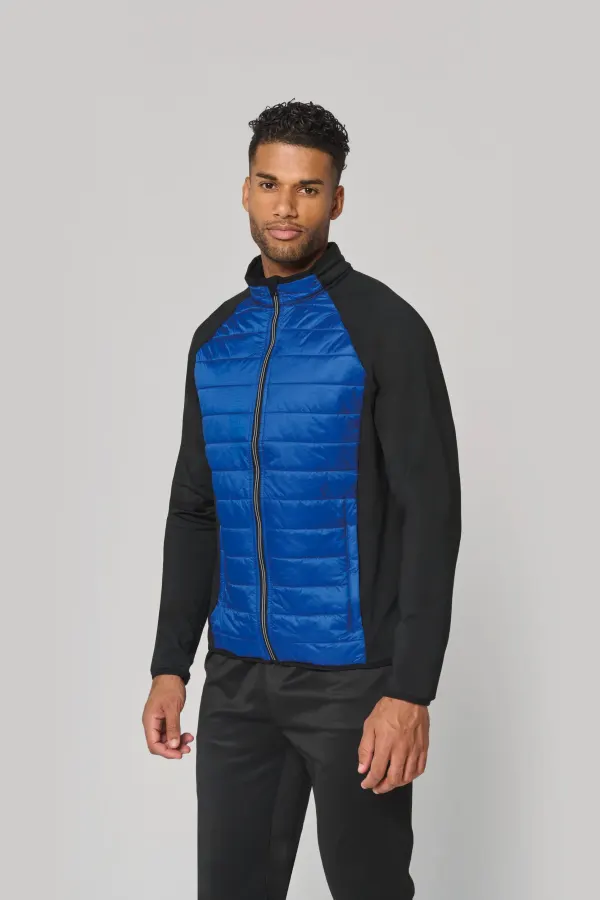 Veste sport bi-matière unisexe porté — vue 3