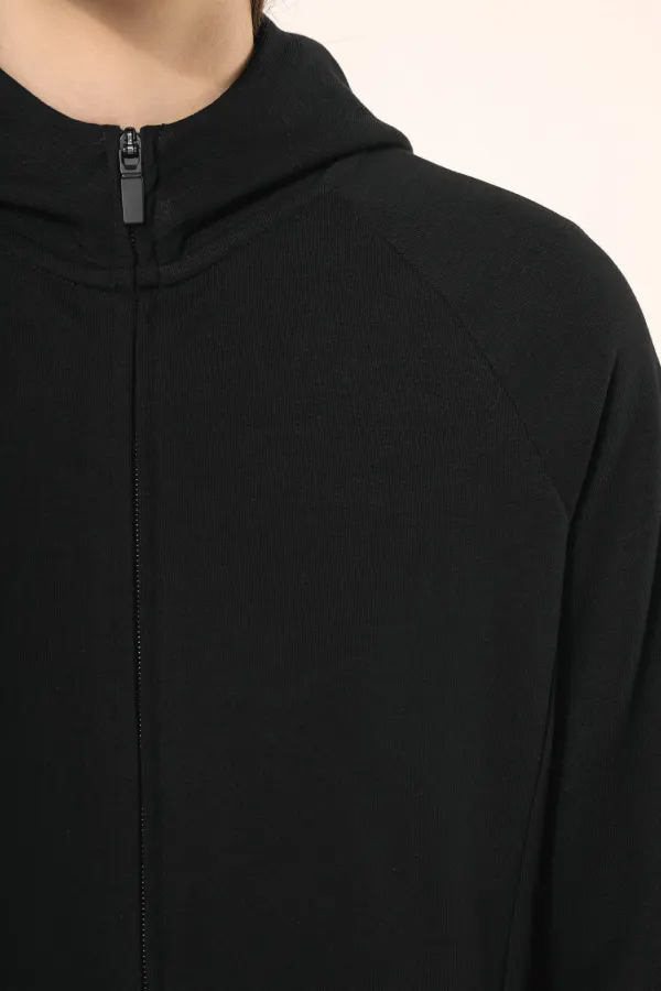 Veste zippée à capuche femme porté — vue 4