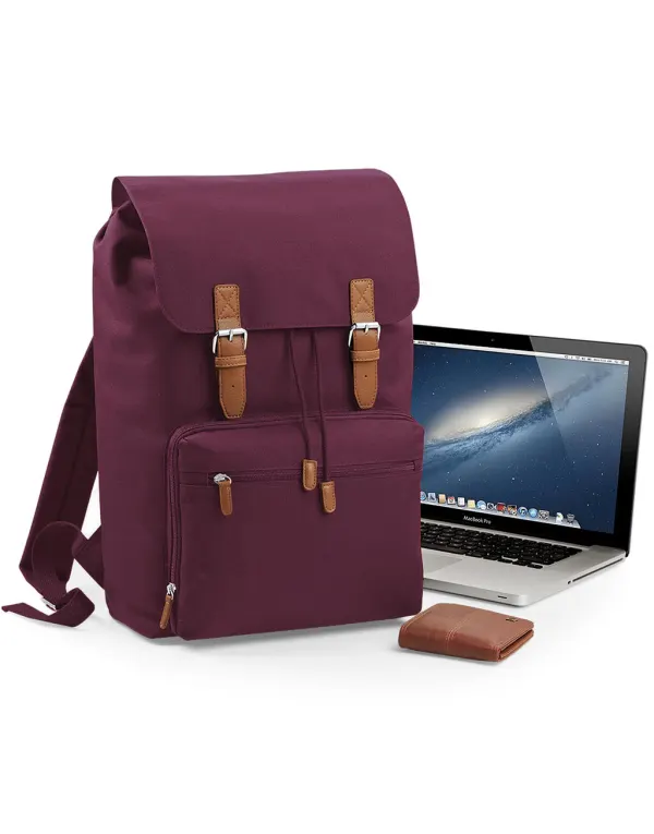 Vintage Laptop Backpack porté — vue 1