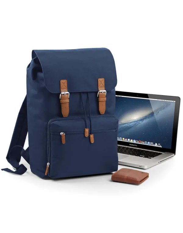 Vintage Laptop Backpack porté — vue 2