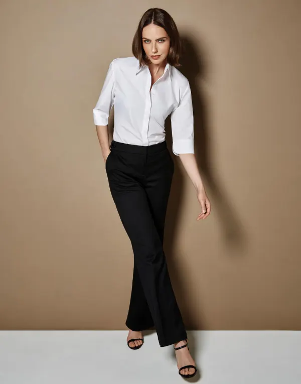 Women's Tailored Fit Continental Blouse 3/4 Sleeve porté — vue 2
