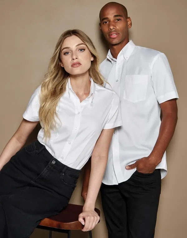 Women's Tailored Fit Premium Oxford Shirt SSL porté — vue 1
