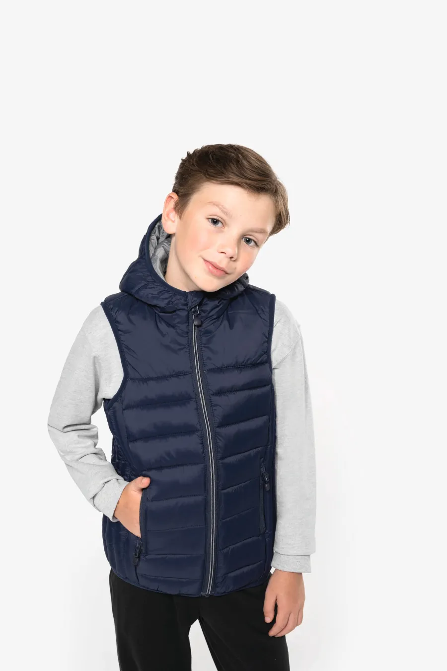 Bodywarmer à capuche enfant — PROACT personnalisable