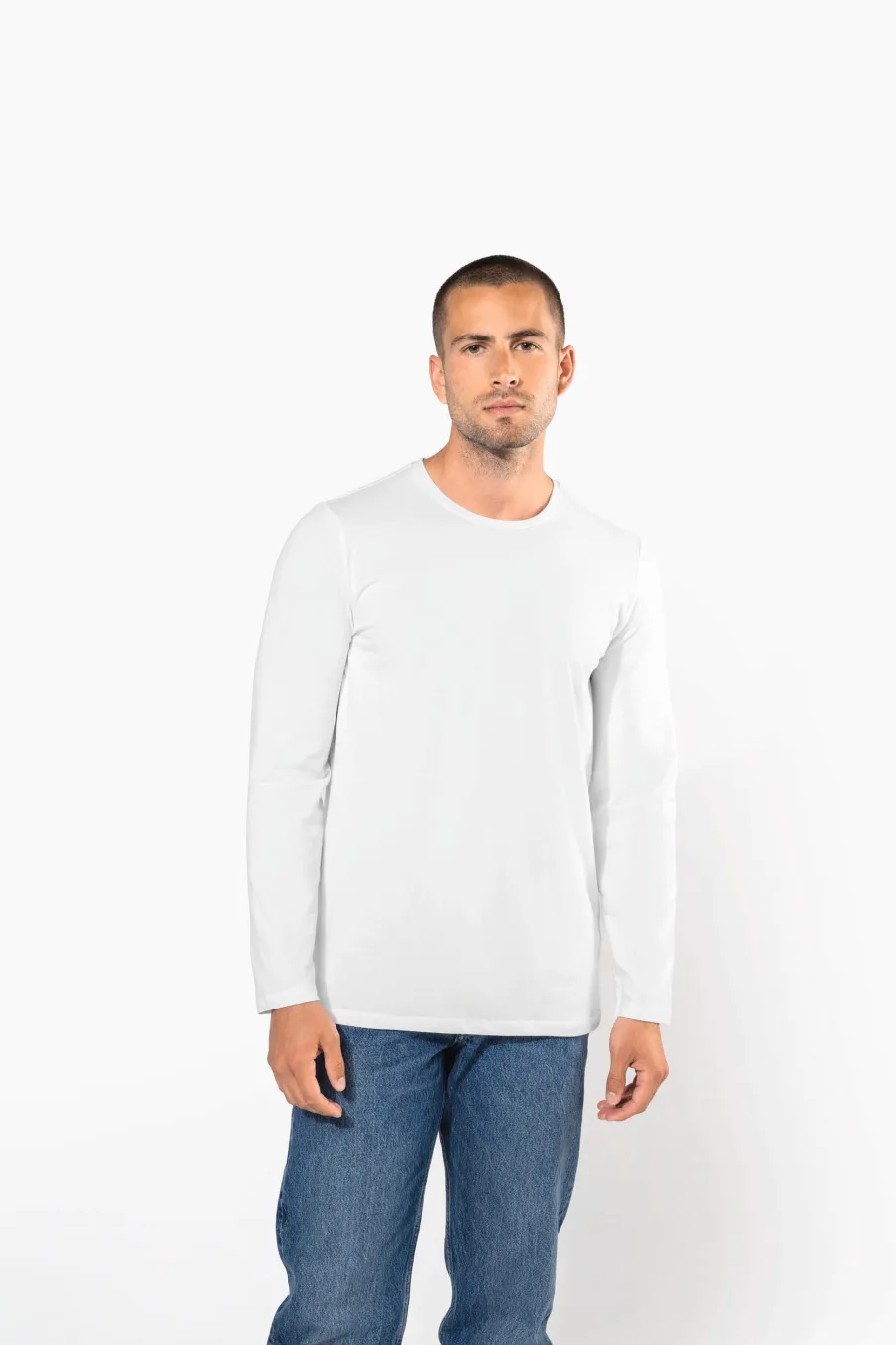 T-shirt col rond manches longues homme — Kariban personnalisable