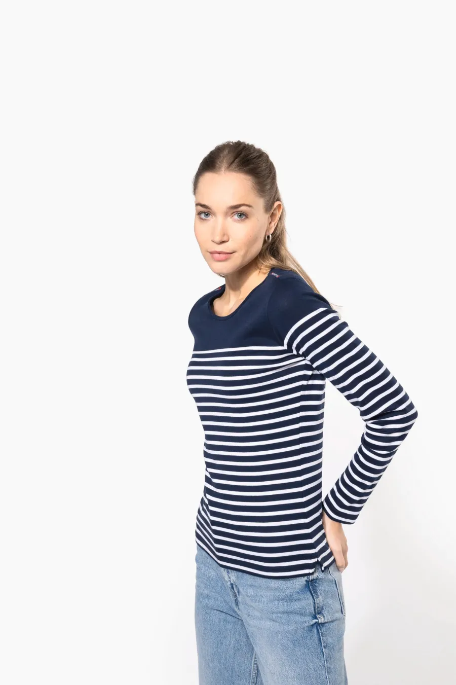 Marinière manches longues femme — Kariban personnalisable