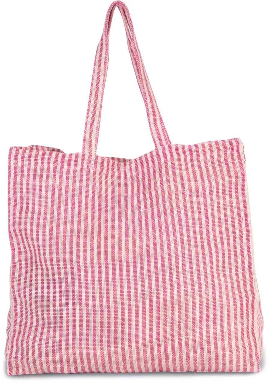 Sac shopping à rayures en juco — Kimood personnalisable