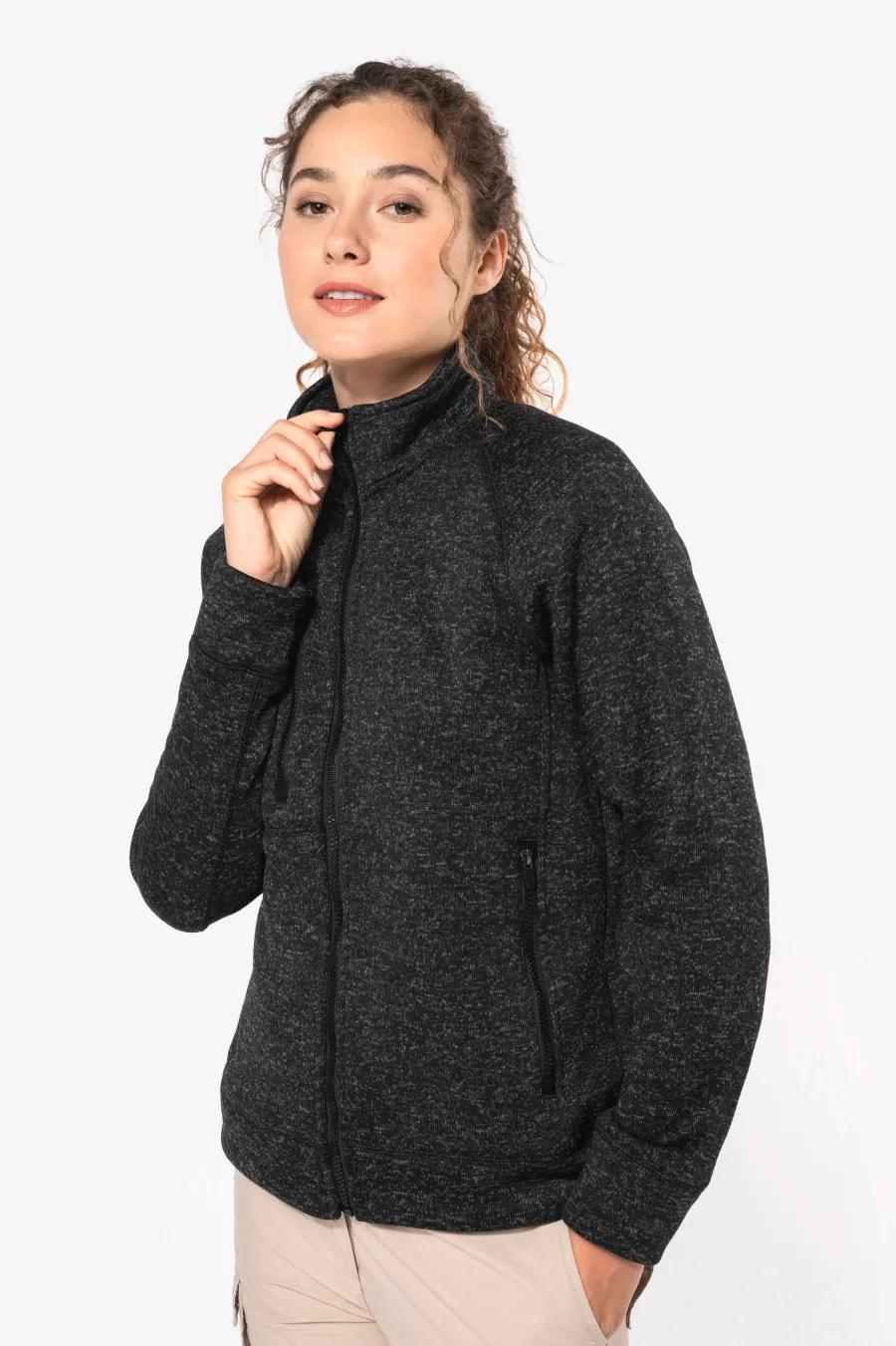 Veste zippée chinée femme — Kariban personnalisable