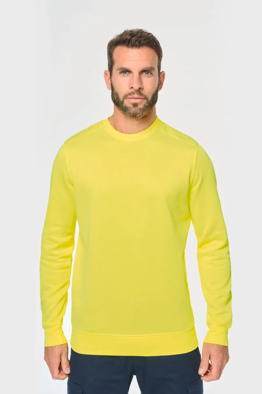 Sweat-shirt unisexe écoresponsable polyester/coton — WK. Designed To Work personnalisable
