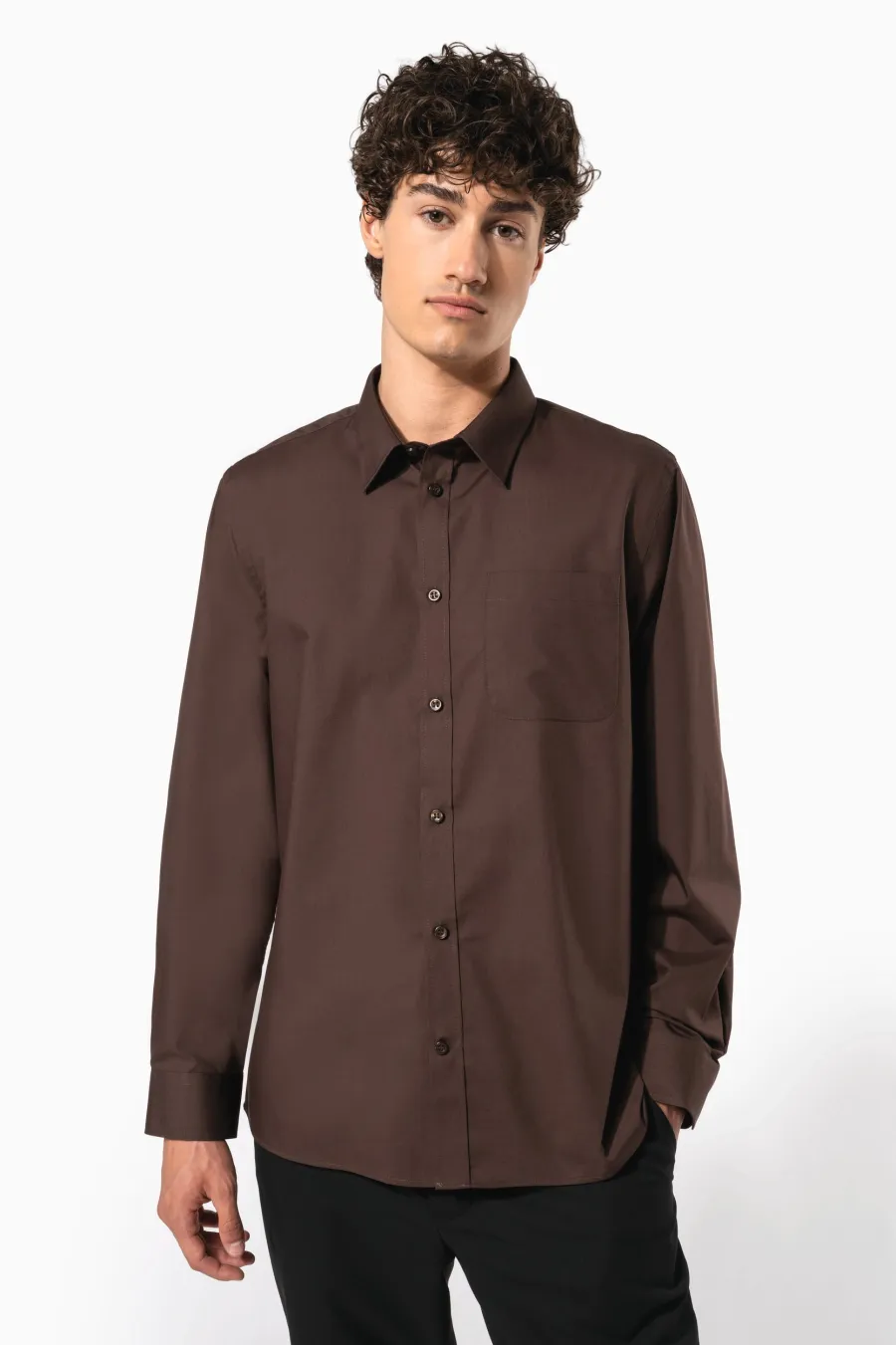 Chemise popeline polycoton entretien facile homme — Kariban personnalisable