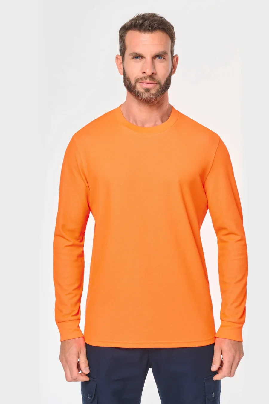 T-shirt unisexe écoresponsable manches longues coton/polyester — WK. Designed To Work personnalisable