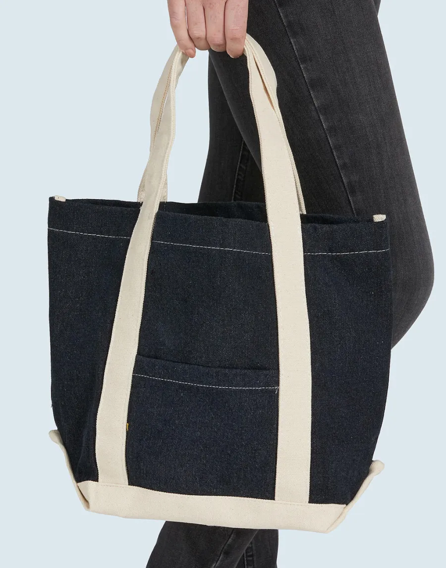 Canvas Denim Shopper — SG Accessories - BAGS personnalisable