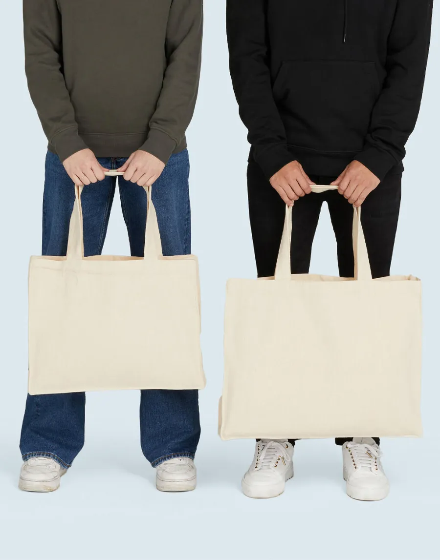 Canvas Wide Shopper with Fold LH — SG Accessories - BAGS personnalisable