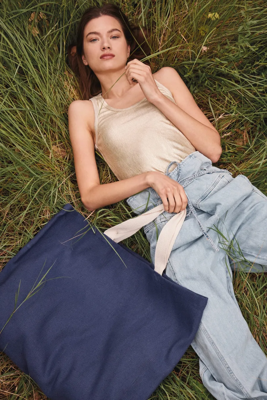 Grand sac de shopping fourre-tout esprit rustique — Kimood personnalisable