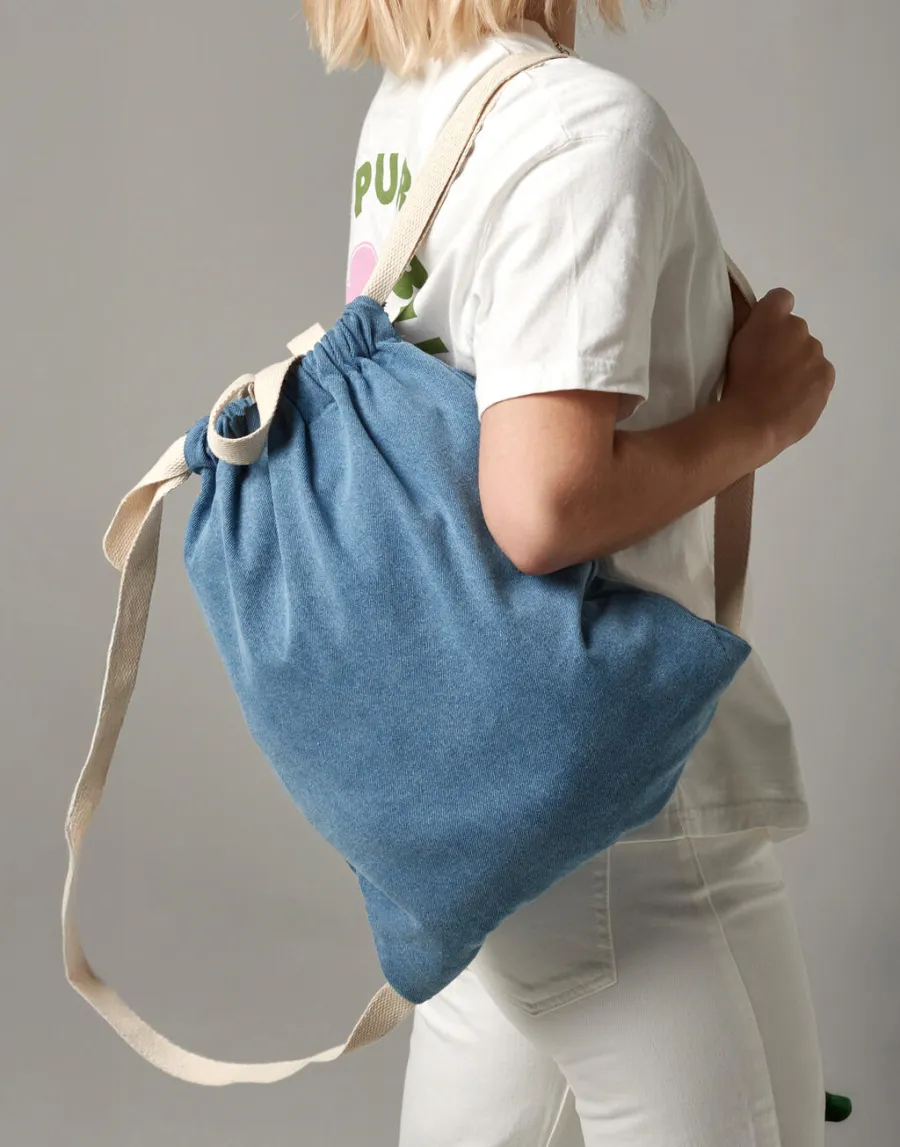 Denim Gymsac — Bagbase personnalisable