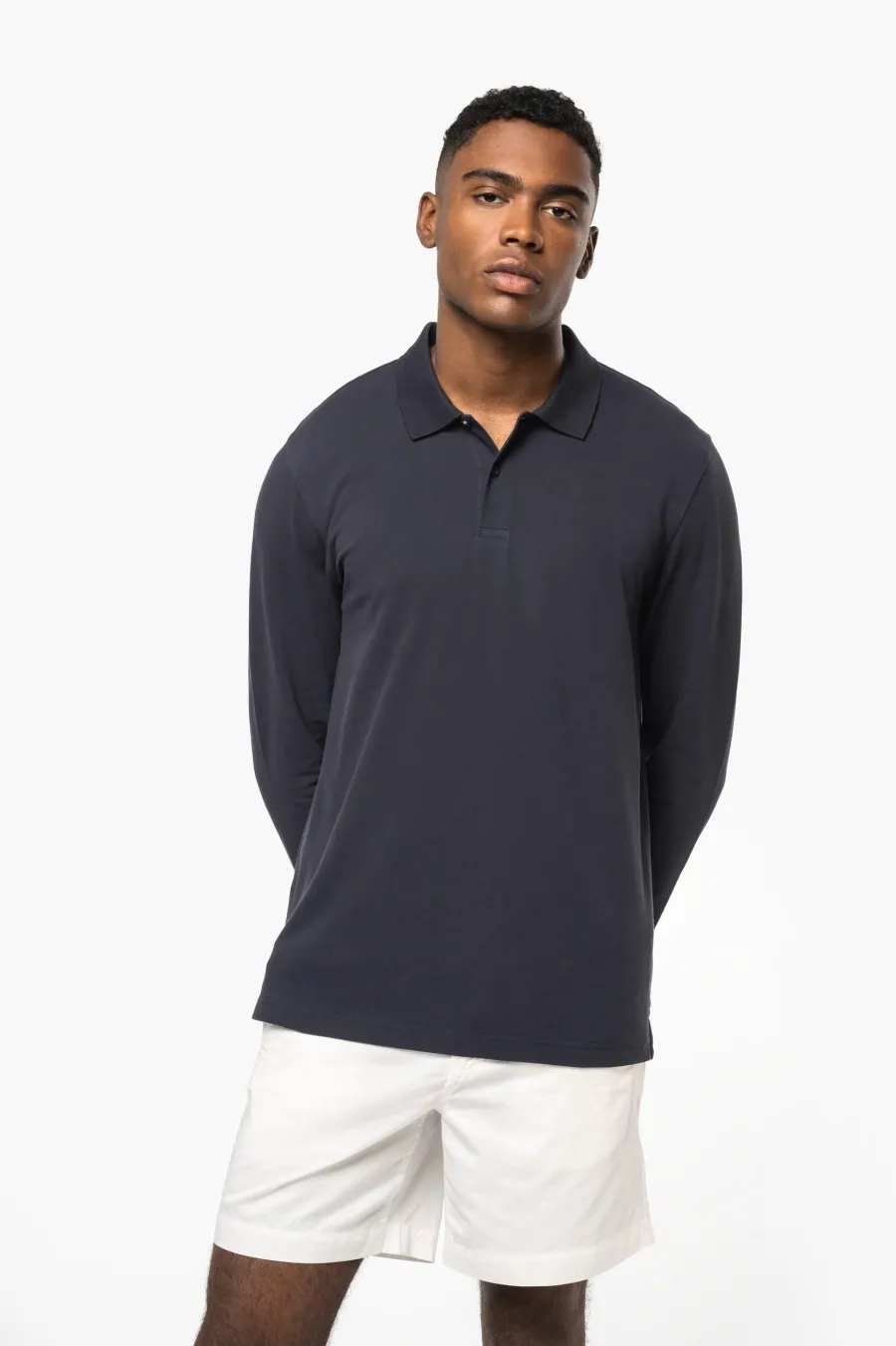 Polo piqué manches longues Bio180 homme — Kariban personnalisable