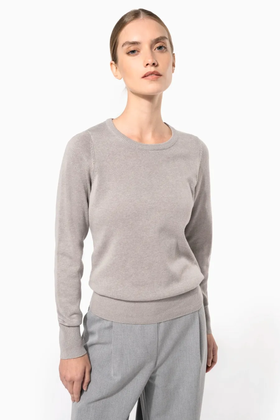 Pull col rond femme — Kariban personnalisable