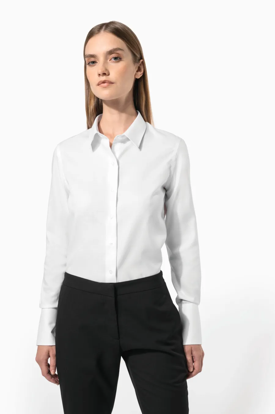Chemise manches longues sans repassage femme — Kariban personnalisable