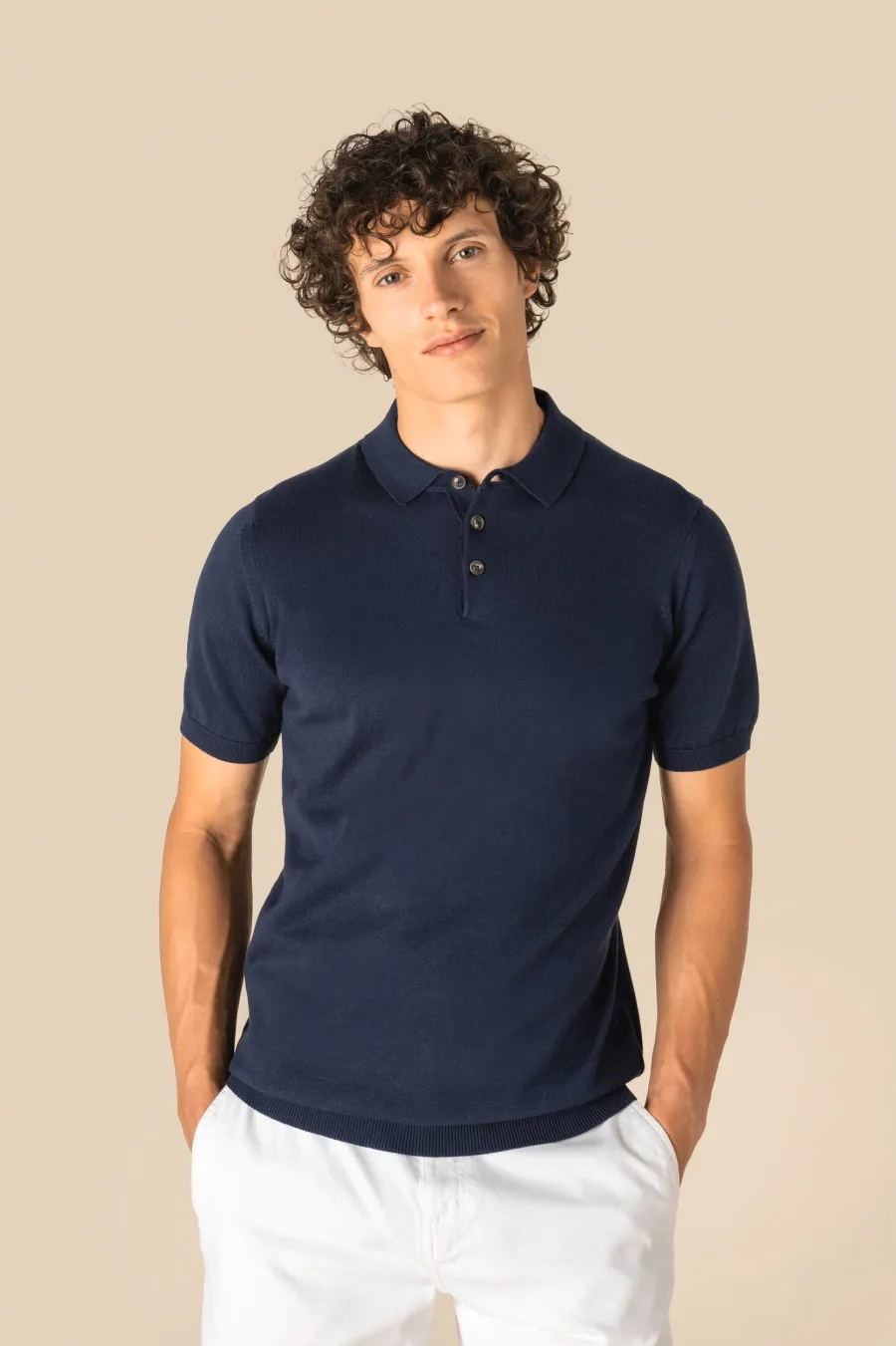 Polo écoresponsable en maille homme — Spasso personnalisable