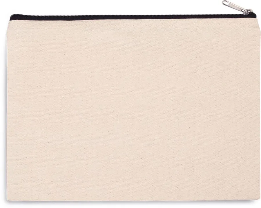 Pochette en coton canvas - grand modèle — Kimood personnalisable