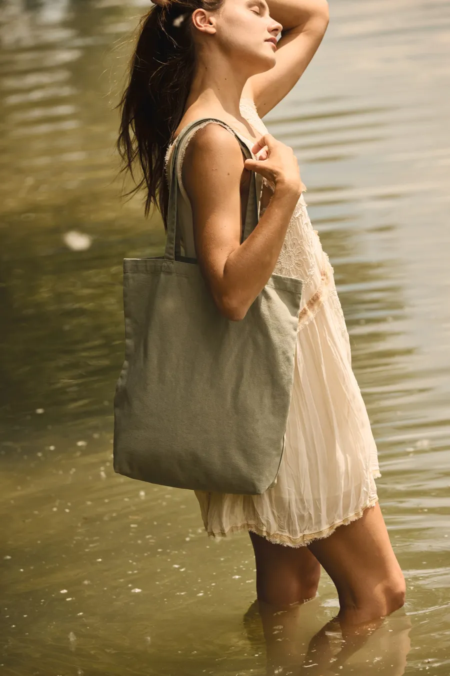 Sac shopping délavé en coton — Kimood personnalisable