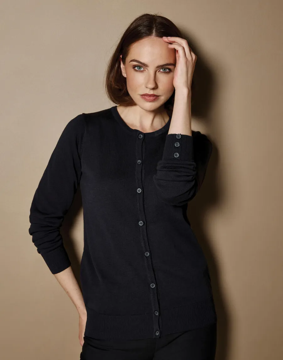 Women's Classic Fit Arundel Crew Neck Cardigan — Kustom Kit personnalisable