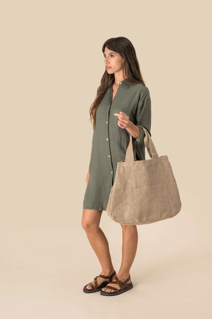 Sac shopping en jute — Spasso personnalisable