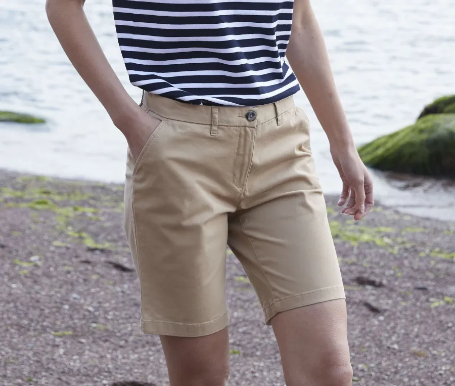 Short Chino Stretch Femme — Front Row personnalisable