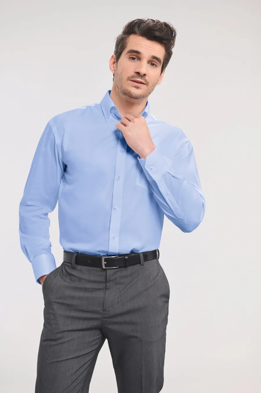 Chemise homme manches longues Non Iron - classique — Russell Athletic personnalisable