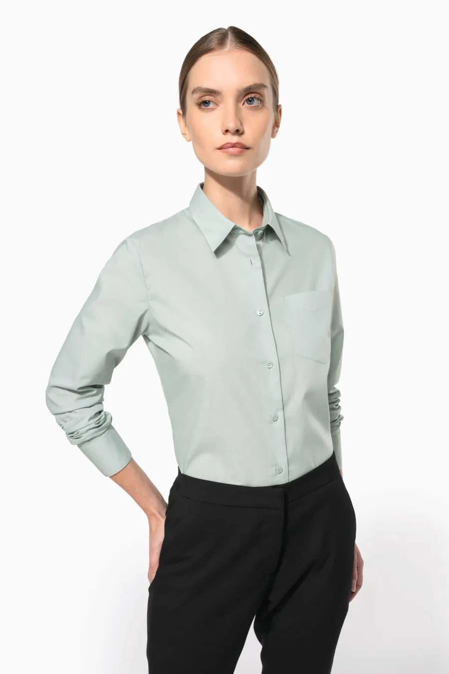 Chemise popeline polycoton entretien facile femme — Kariban personnalisable