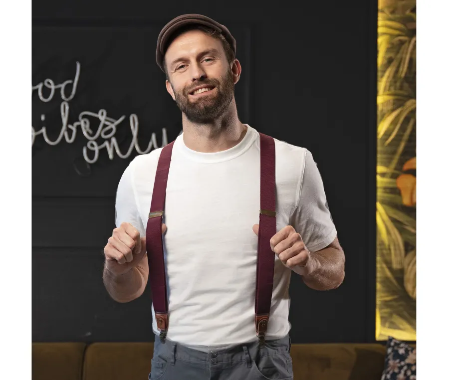 Bretelles modernes de couleur unie au charme urbain — Karlowsky personnalisable