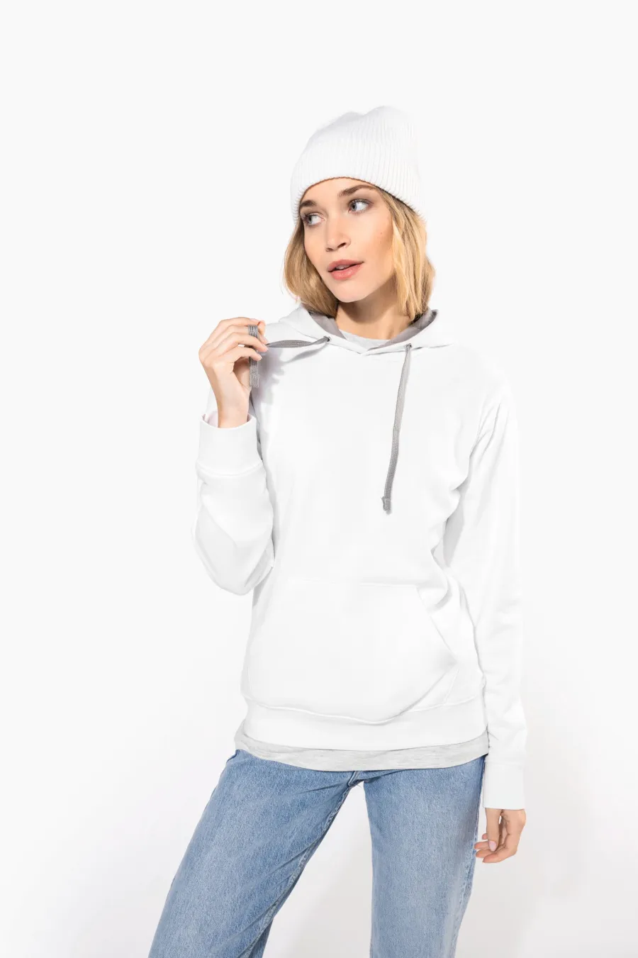 Sweat-shirt capuche contrastée femme — Kariban personnalisable