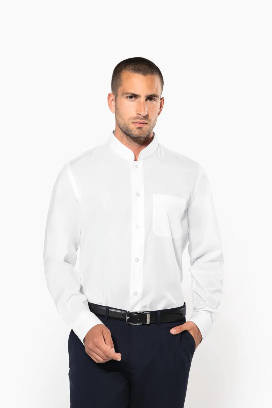 Chemise col mao manches longues — Kariban personnalisable