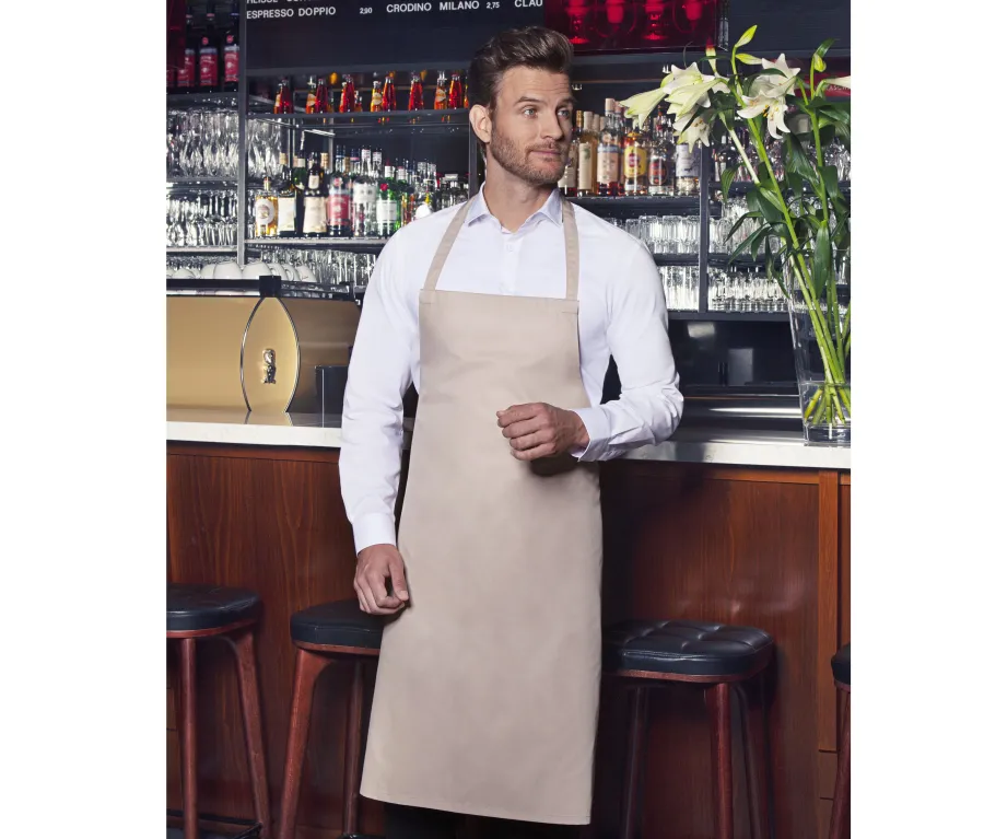 Tablier à bavette en polycoton — Karlowsky personnalisable