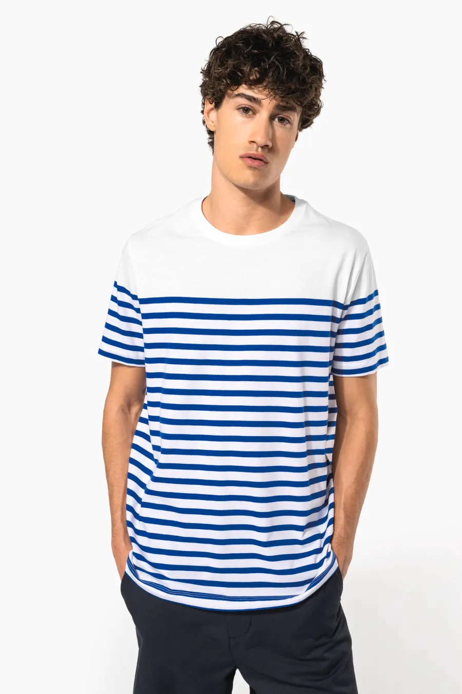 T-shirt marin col rond Bio homme — Kariban personnalisable