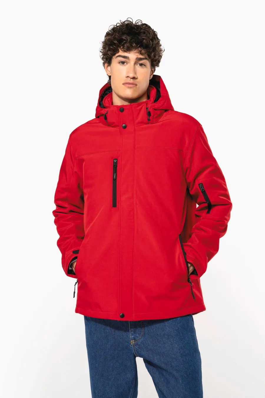 Parka softshell doublée capuche homme — Kariban personnalisable