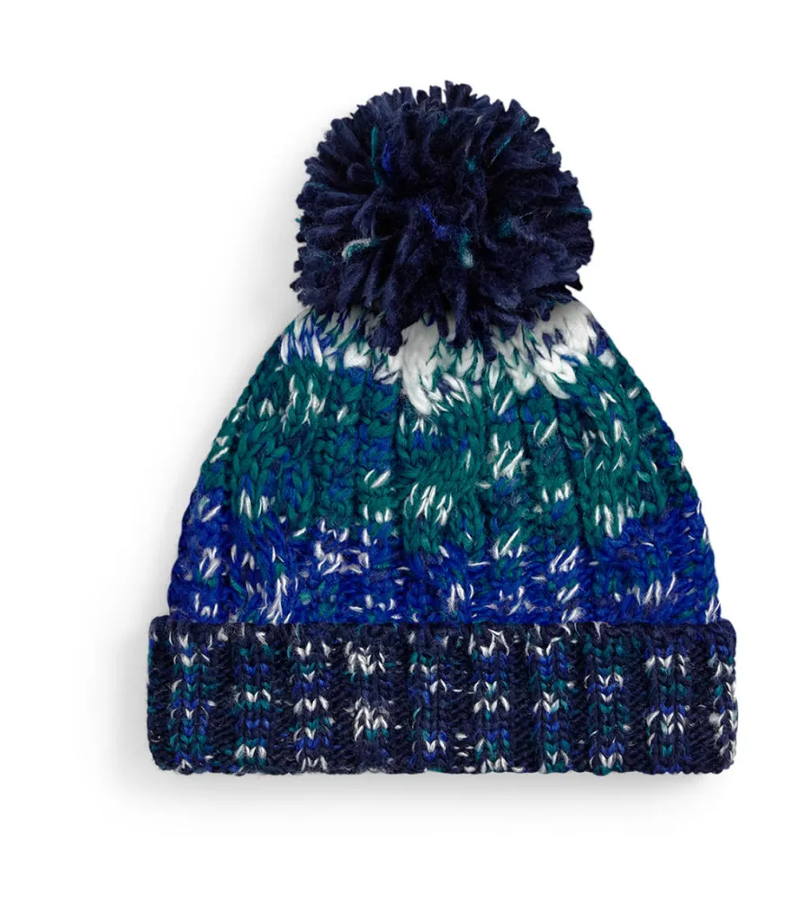 Corkscrew Pom Pom Beanie — Beechfield personnalisable