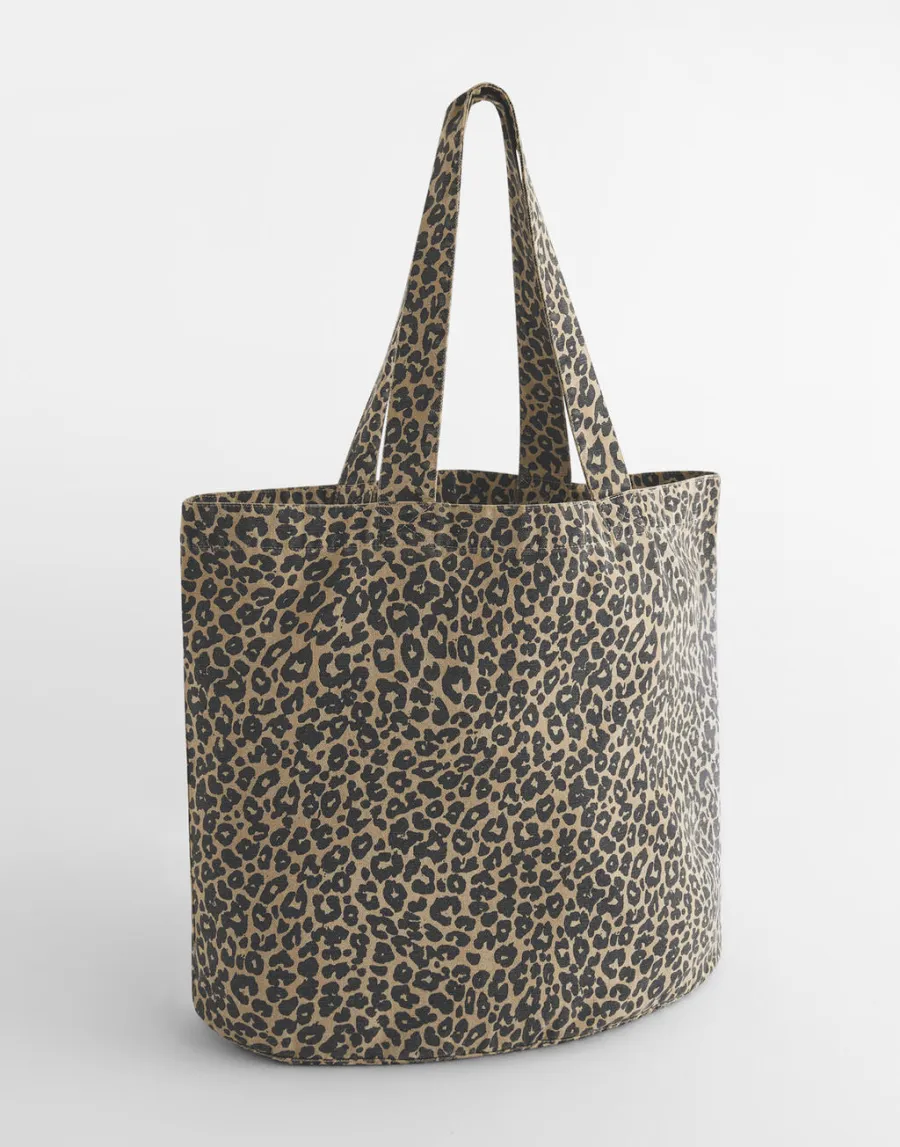 Leopard Print Canvas Shopper — Westford Mill personnalisable