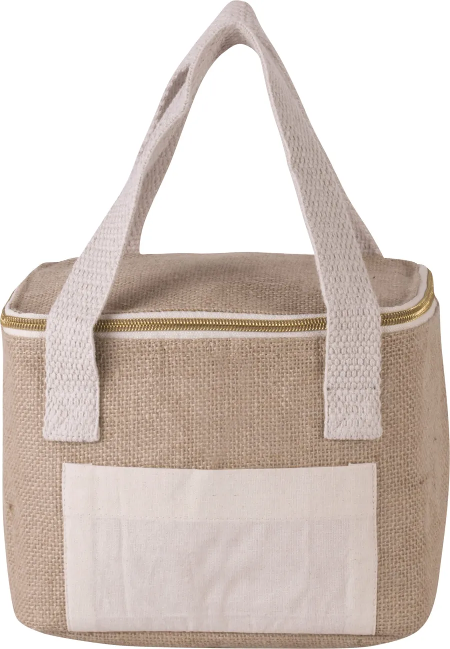 Sac isotherme en jute - petit modèle — Kimood personnalisable